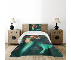 Mermaid Lake Lilies Bedspread Set