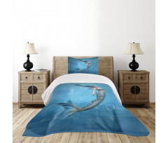 Mermaid Myth Creature Bedspread Set