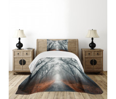Autumn Sky and Leaves Bedspread Set