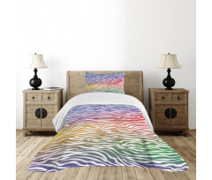 Abstract Zebra Skin Bedspread Set