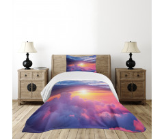 Sunset Sky and Clouds Bedspread Set