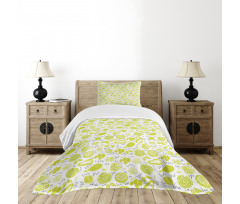 Tropical Foods Sketches Bedspread Set