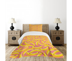 Exotic Fruits and Polka Dots Bedspread Set