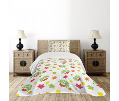 Colorful Simplistic Fall Bedspread Set