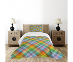 Colorful Summer Madras Style Bedspread Set