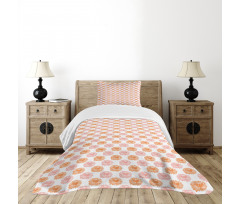 Bicolour Chrysanthemum Flora Bedspread Set