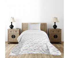 Unicorn Party Rainbow Stars Bedspread Set