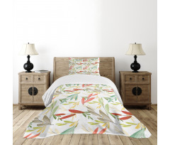 Abstract Modern Leaves Bedspread Set