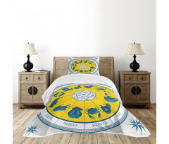 Zodiac Natal Chart Bedspread Set