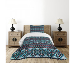 Geometric Triangles Ornate Bedspread Set