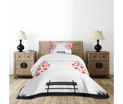 Heart Romance Love Art Bedspread Set