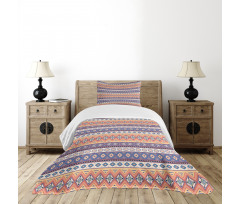 Mexican Inspired Lines Art Bedspread Set