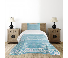 Horizontal Strips and Zigzags Bedspread Set