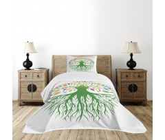 Colorful Tree Art Bedspread Set