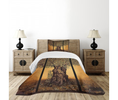 Greece Olive Trees Bedspread Set