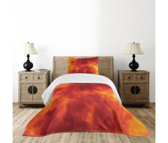 Fire and Flames Design Bedspread Set