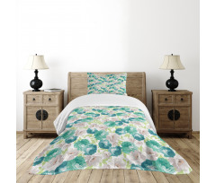 Flora Pattern with Rose Bedspread Set