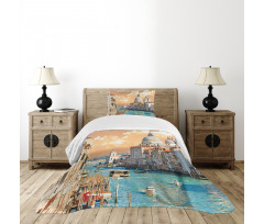 Historical Venice City Bedspread Set