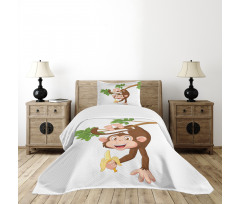 Monkey with Banana Tree Bedspread Set