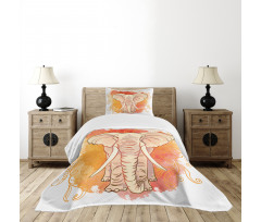 Eastern Elephant Pattern Bedspread Set