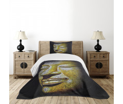 Old Ancient Gothic Statue Bedspread Set