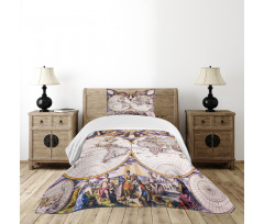 Sun Sky Birds Clouds Bedspread Set