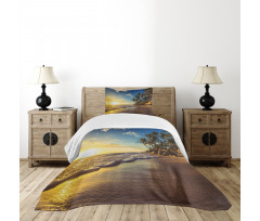 Exotic Beach Sunset Bedspread Set