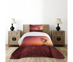 Hawaii Style Palm Trees Bedspread Set