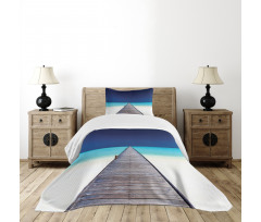 Wooden Path into Ocean Bedspread Set