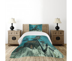 Ocean Mythical Pirate Bedspread Set