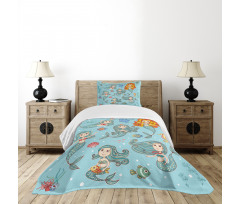 Marine Creatures Art Bedspread Set