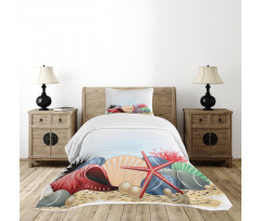 Summertime Seaside Pearl Bedspread Set