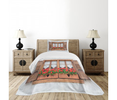 European Rustic Shutters Bedspread Set