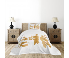 Jazz Band Blues Music Bedspread Set