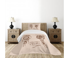 Boho Microphone Retro Bedspread Set