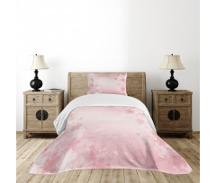 Cherry Blossom Floral Art Bedspread Set