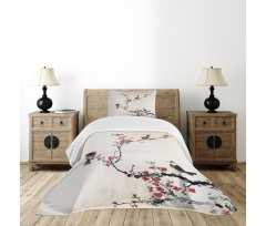 Oriental Illustration Bedspread Set
