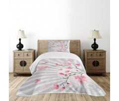 Birds on Cherry Tree Bedspread Set