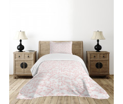 Spring Cherry Flourish Bedspread Set