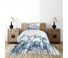 Flower X-Ray Picture Bedspread Set