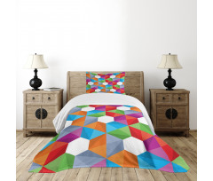 Retro Mosaic Triangle Bedspread Set