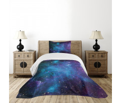 Galaxy Stars in Space Bedspread Set