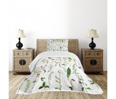 Flowers Weeds Bedspread Set