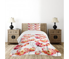 Poppy Tulip Flora Bedspread Set