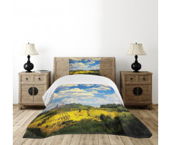 Historic Village Scenery Bedspread Set