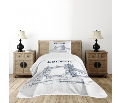 Europe Big Ben Landmark Bedspread Set