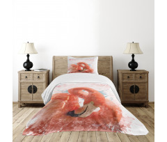 Exotic Bird Watercolor Bedspread Set