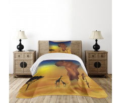 Tropical Wild Animal Bedspread Set