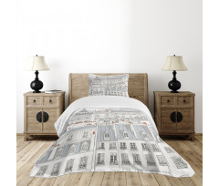 Paris Aerial Scenery Bedspread Set