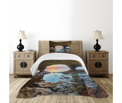 Big Grotto by the Sea Bedspread Set